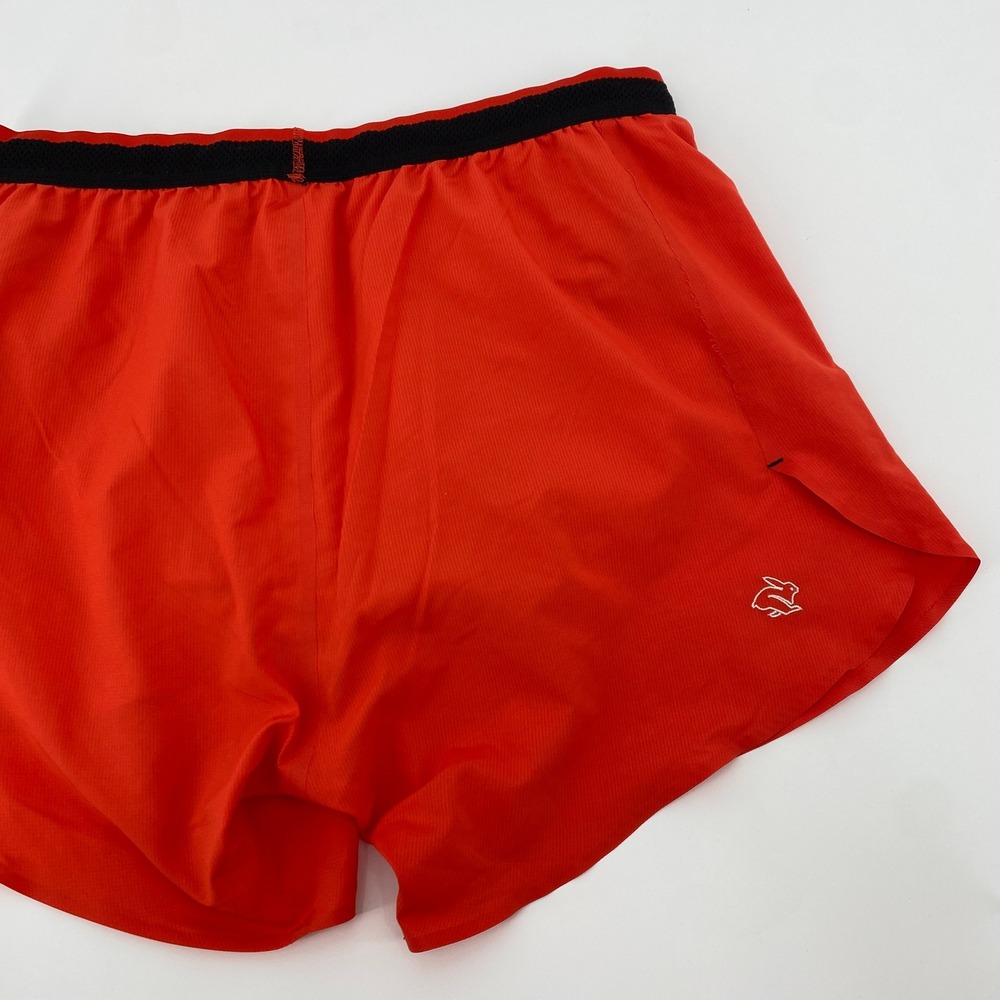 rabbit‎ Running Shorts Mens XL Orange Performance Athletic Split Hem